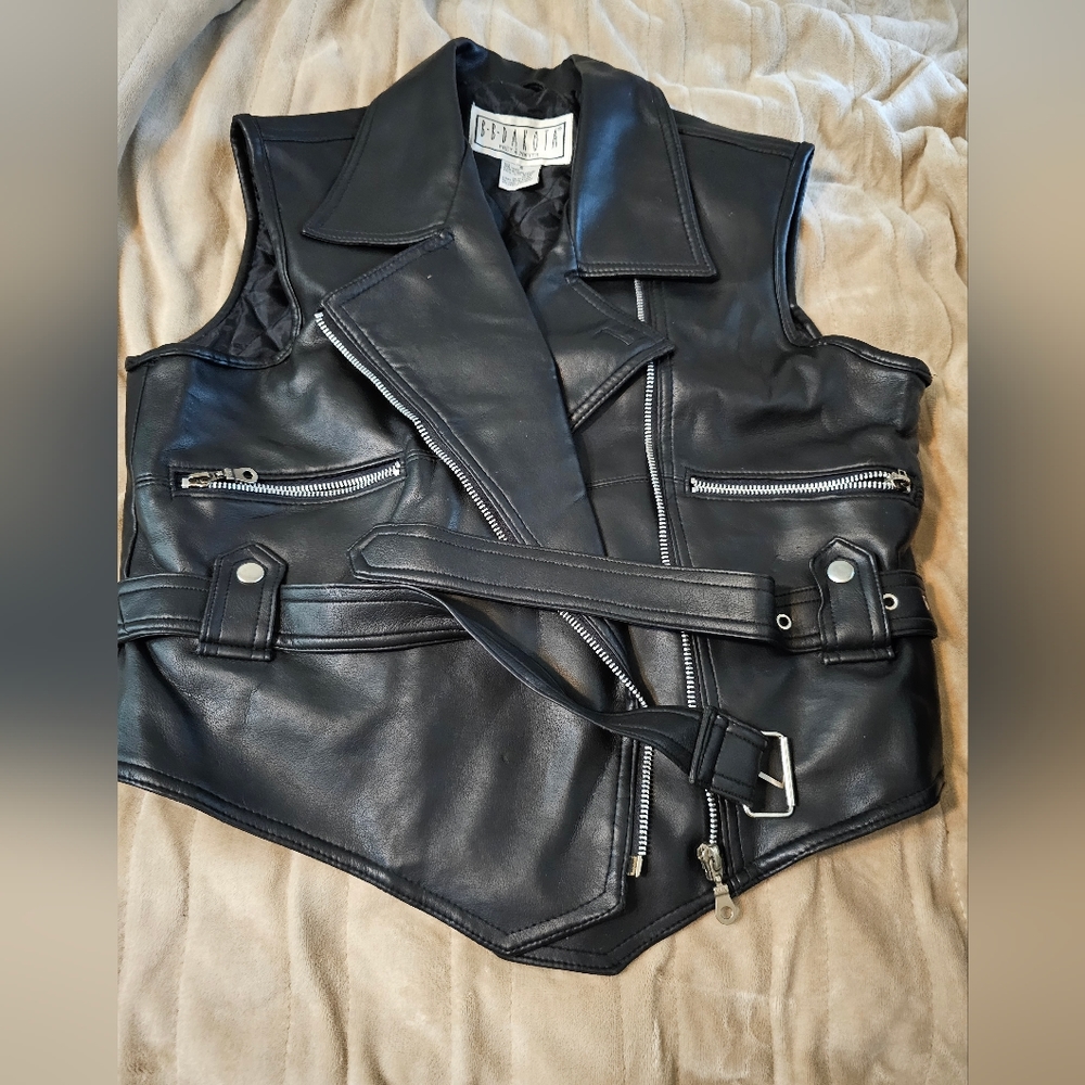 Soft Leather Like Vest